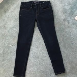 Indigo blue American eagle jeggings